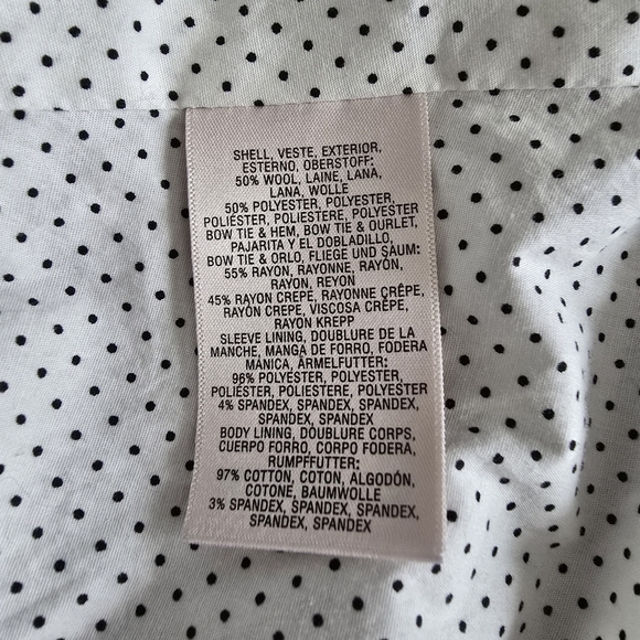 Anthropologie Elevenses Femme Bow Button Front Wool Blend Blazer size 6 - Picture 15 of 16